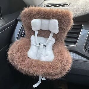 Plush Brown Labubu Car Seat/Chair